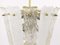 Mid-Century Brass & Textured Glass Pendant Light from Kalmar, Austria, 1950s 4