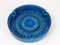 Großer Mid-Century Runder Rimini Blau Glasierter Aschenbecher Aldo Londi für Bitossi zugeschrieben, 1950er 9