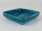 Mid-Century Rimini Blue Glazed Square Ashtray attributed to Aldo Londi for Bitossi, Italy, 1950s 2