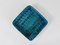 Mid-Century Rimini Blue Glazed Square Ashtray attributed to Aldo Londi for Bitossi, Italy, 1950s 7