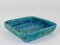 Mid-Century Rimini Blue Glazed Square Ashtray attributed to Aldo Londi for Bitossi, Italy, 1950s 13