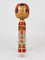 Handbemalte dekorative Togatta Kokeshi Puppenfigur, Nordjapan, 1930er 8