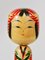 Statuetta Kokeshi decorativa dipinta a mano, Giappone settentrionale, anni '30, Immagine 5
