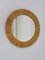 Mid-Century Round Wall Mirror with Raffia Bast Frame, France, 1950s 3