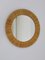 Mid-Century Round Wall Mirror with Raffia Bast Frame, France, 1950s, Image 3