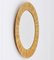 Mid-Century Round Wall Mirror with Raffia Bast Frame, France, 1950s 6