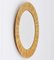 Mid-Century Round Wall Mirror with Raffia Bast Frame, France, 1950s, Image 6