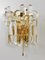 Mid-Century Gilt Brass and Crystal Icicle Glass Scone attributed to J. T. Kalmar for Kalmar, 1970s, Image 7