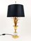 Hollywood Regency Gilt Brass and Glass Pineapple Leaf Table Lamp by Maison Charles, France, 1970s 8