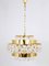 Gold-Plated Bakalowits Brass Chandelier with Diamond Crystals from Bakalowits & Söhne, Austria, 1970s, Image 2