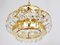 Gold-Plated Bakalowits Brass Chandelier with Diamond Crystals from Bakalowits & Söhne, Austria, 1970s, Image 5