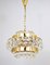 Gold-Plated Bakalowits Brass Chandelier with Diamond Crystals from Bakalowits & Söhne, Austria, 1970s 7