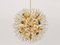 Lampadario Blow Ball Sputnik in ottone placcato oro attribuito a Emil Stejnar, anni '70, Immagine 7