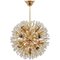 Gold-Plated Brass Blow Ball Sputnik Chandelier attributed toEmil Stejnar, 1970s 1