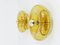 Round Handblown Amber Glass Sconce attributed to Doria, Germany, 1970s, Image 2