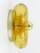 Applique rotonda in vetro ambrato attribuita a Doria, Germania, anni '70, Immagine 3