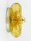 Round Handblown Amber Glass Sconce attributed to Doria, Germany, 1970s, Image 3