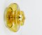 Applique rotonda in vetro ambrato attribuita a Doria, Germania, anni '70, Immagine 1