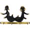 Brass Key Hanger Sea God and Mermaid by Walter Bosse for Herta Baller, Austria, 1950s 1