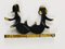 Brass Key Hanger Sea God and Mermaid by Walter Bosse for Herta Baller, Austria, 1950s 6