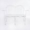 Mid-Century White Iron Garden Bench, Table and Chairs from Karasek, Austria, 1950s, Set of 4 6