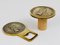 Apribottiglie e tappo a moneta in ottone attribuiti a Carl Auböck, Austria, anni '50, set di 2, Immagine 2