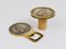 Apribottiglie e tappo a moneta in ottone attribuiti a Carl Auböck, Austria, anni '50, set di 2, Immagine 3