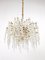 Gold-Plated Snowflake Crystal, Glass and Brass Chandelier from Bakalowits & Söhne, 1970s 7