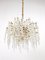 Gold-Plated Snowflake Crystal, Glass and Brass Chandelier from Bakalowits & Söhne, 1970s, Image 7