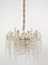 Gold-Plated Snowflake Crystal, Glass and Brass Chandelier from Bakalowits & Söhne, 1970s 6