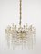 Gold-Plated Snowflake Crystal, Glass and Brass Chandelier from Bakalowits & Söhne, 1970s, Image 6