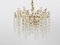 Gold-Plated Snowflake Crystal, Glass and Brass Chandelier from Bakalowits & Söhne, 1970s 4