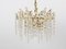 Gold-Plated Snowflake Crystal, Glass and Brass Chandelier from Bakalowits & Söhne, 1970s, Image 4