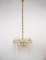 Gold-Plated Snowflake Crystal, Glass and Brass Chandelier from Bakalowits & Söhne, 1970s 3