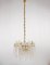 Gold-Plated Snowflake Crystal, Glass and Brass Chandelier from Bakalowits & Söhne, 1970s, Image 3