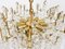 Gold-Plated Snowflake Crystal, Glass and Brass Chandelier from Bakalowits & Söhne, 1970s, Image 10