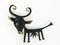 Walter Bosse Cow Sculpture Brass Key Hanger attributed to Hertha Baller, Austria, 1950s 6