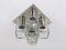 Square Flush Mount Ceiling Lamp with Five Ice Glass Cubes attributed to J. T. Kalmar for Kalmar, Austria, 1960s, Image 4
