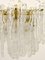 Icicle Brass Ice Glass Chandelier attributed to Kinkeldey, Germany, 1960s 7
