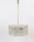 Mid-Century Brass and Textured Glass Ceiling Lamp attributed to J. T. Kalmar for Kalmar, 1960s 6
