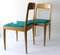 Modernistische A7 Holzstühle mit grünem Stoffbezug, Carl Auböck zugeschrieben, 1950er, 2er Set 5