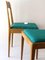 Modernist Wooden Chairs A7 with Green Fabric Upholstery attributed to Carl Auböck, 1950s, Set of 2, Image 9