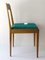 Modernistische A7 Holzstühle mit grünem Stoffbezug, Carl Auböck zugeschrieben, 1950er, 2er Set 8