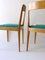 Modernist Wooden Chairs A7 with Green Fabric Upholstery attributed to Carl Auböck, 1950s, Set of 2 3