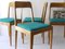 Modernist Wooden Chairs A7 with Green Fabric Upholstery attributed to Carl Auböck, 1950s, Set of 2 10