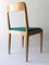 Modernist Wooden Chairs A7 with Green Fabric Upholstery attributed to Carl Auböck, 1950s, Set of 2 5