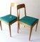 Chaises A7 Modernistes en Bois avec Tapisserie en Tissu Vert attribuées à Carl Auböck, 1950s, Set de 2 7