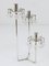 Candelabro plateado con cristales facetados de Lobmeyr, Austria, años 50, Imagen 8
