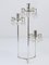 Silver Plated Candlestick with Faceted Crystals from Lobmeyr, Austria, 1950s 4