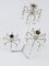 Candelabro plateado con cristales facetados de Lobmeyr, Austria, años 50, Imagen 10